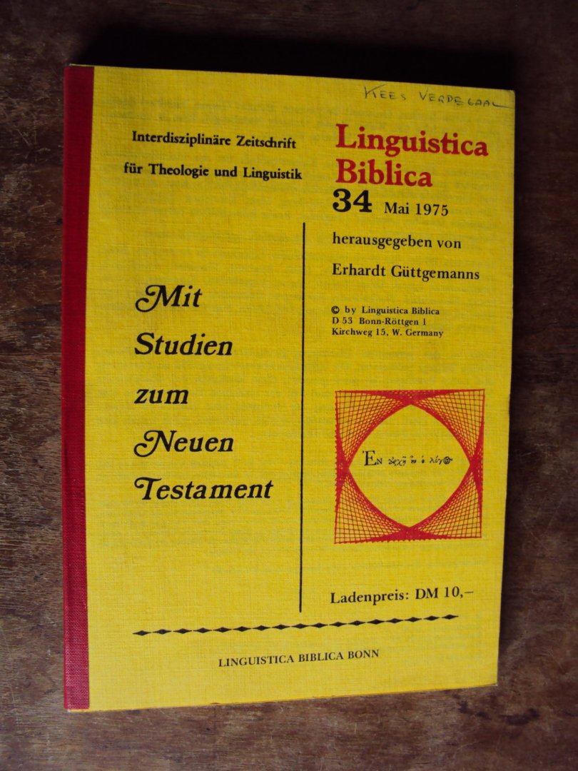 Güttgemanns, Erhardt (Hrsg.) - Linguistica Biblica 34, Mai 1975