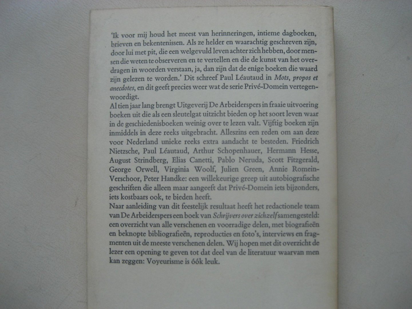Th. A. Sontrop en Martin Ros - Schijvers over zichzelf / Privé-Domein nr. 43