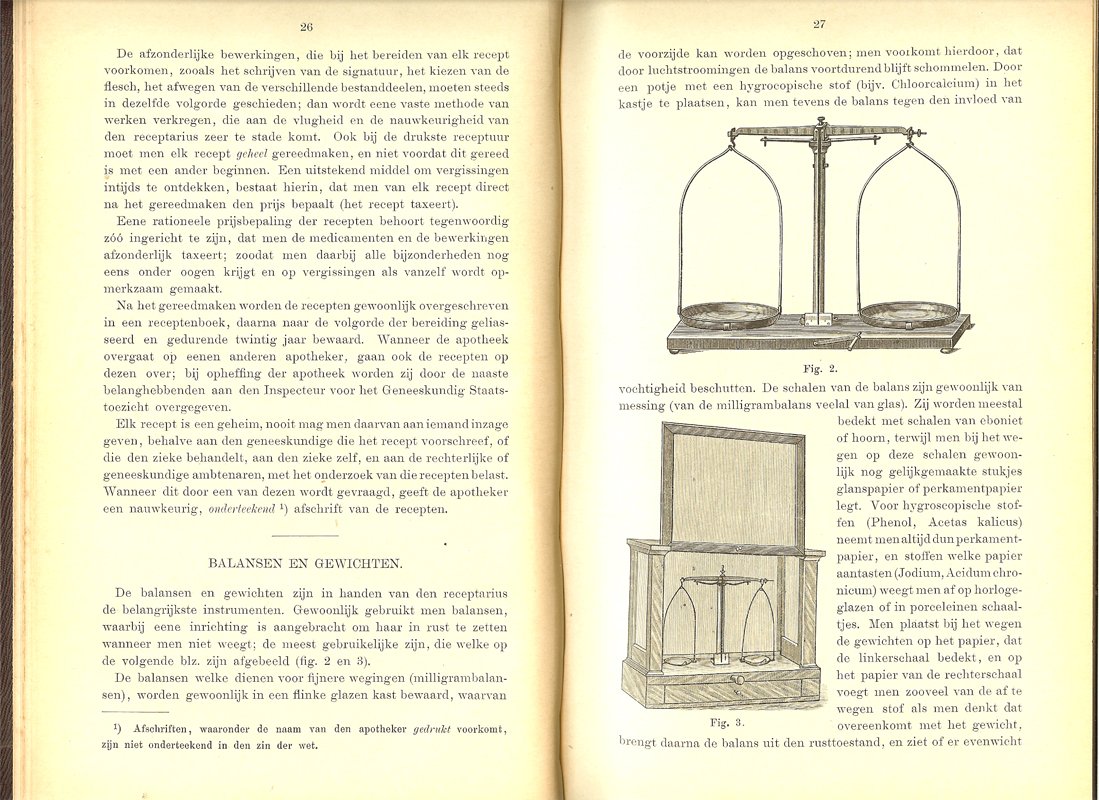 M.J.Schröder - Receptuur 1896 - fraaie band met goudopdruk. Handleiding bij het onderwijs in receptuur.