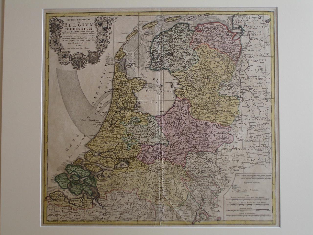 Nederland, kaart der Nederlanden / The Netherlands. - Belgium Foederatum.
