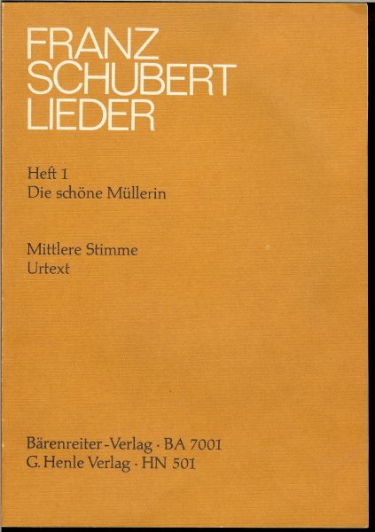Schubert, Franz met Vorwort von Walther Dürr - Die schöne Müllerin. 89 - Mittlere stimme Heft 1