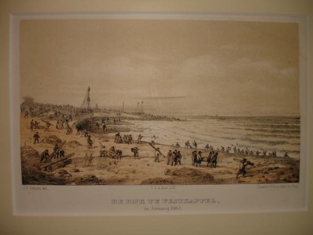 Westkapelle. - De dijk te Westkappel in Januarij 1863.