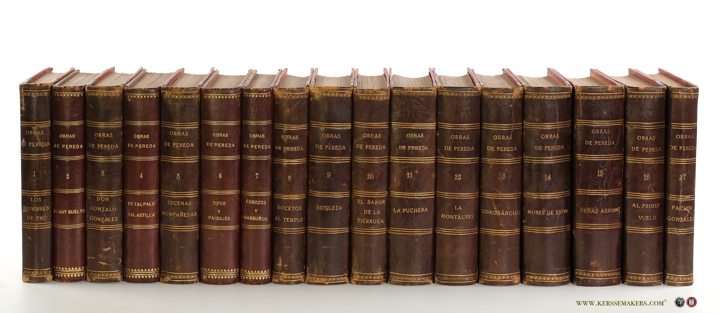 Pereda, D. José M. de. - Obras completas [ 17 volumes ].