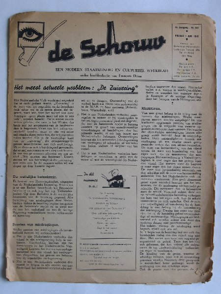  - De Schouw, modern staatkunstig en cultureel weekblad