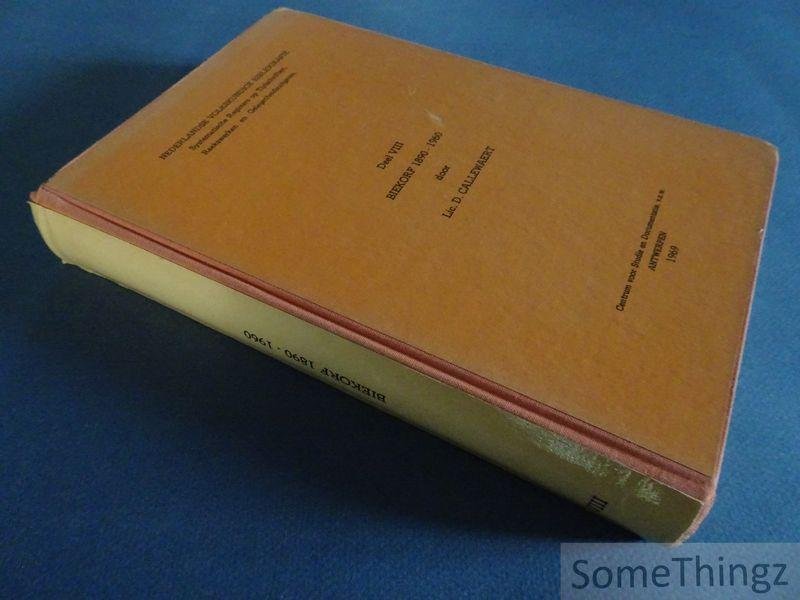 Callewaert, D. - Biekorf 1890-1960. [Nederlandse Volkskundige Bibliografie. Deel VIII.]
