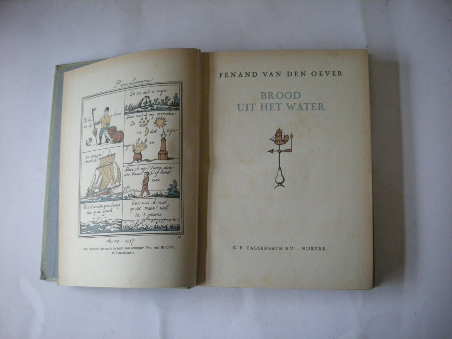 Oever, Fenand van den(ps Jaap Kolkman)  / Pieck, Anton, illustr. - Brood uit het water (Vlaardingen)
