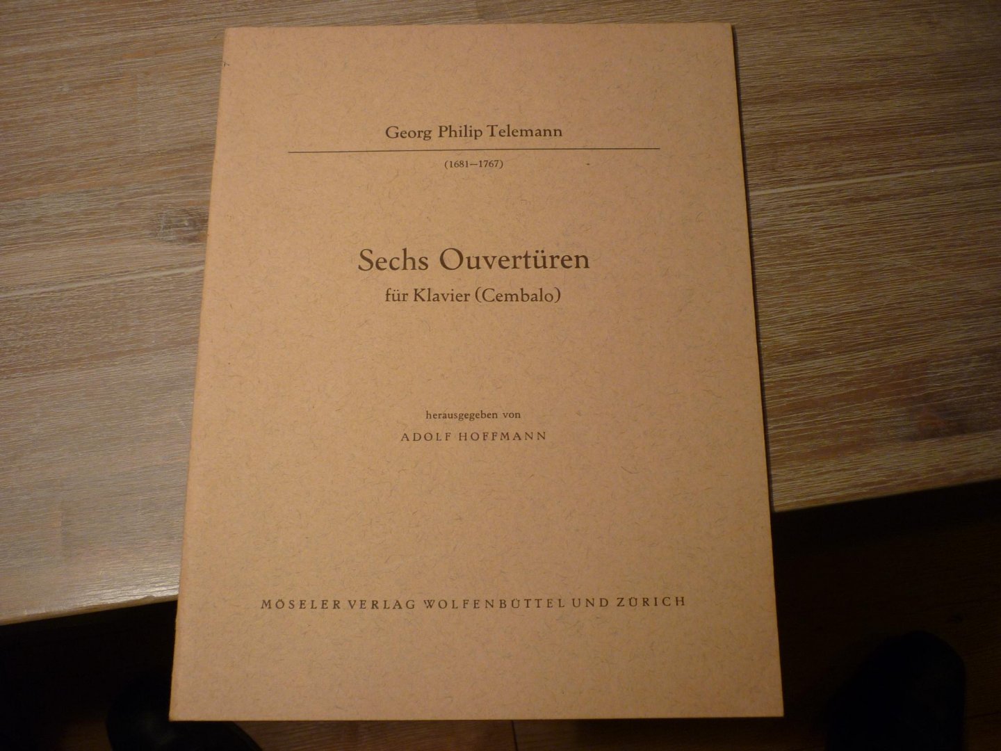 Telemann; Georg Philipp (1681–1767) - 6 Ouvertüren voor Piano of Klavecimbel (herausgegeben von Adolf Hoffmann)
