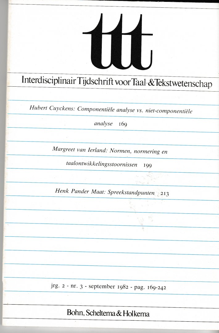 Pander Maat, Henk - Spreekstandpunten