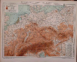 Boekwinkeltjes.nl - map. kaart. karte. - Physikalische Karte von