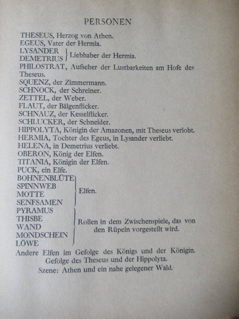 Shakespeare, William - Ein Sommernachtstraum