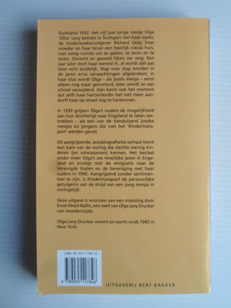 Levy Drucker, Olga - Kindertransport, Alleen op de vlucht