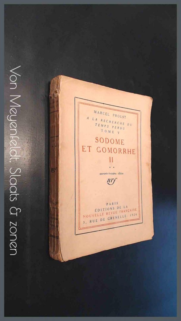 Proust, Marcel - A la recherche du temps perdu - Tome V : Sodome et Gomorrhe II **