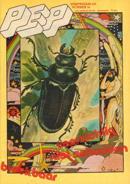 Diverse tekenaars - PEP 1974 nr. 16 , 19 april, stripweekblad met o.a. LUCKY LUKE/BLUEBERRY/COCCO BILL/KRAAIENHOVE/RIK RINGERS/RAVIAN/ERWIN/ASTERIX, goede staat