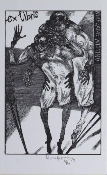 Hirsch, Karl-Georg. - Exlibris voor Wolfgang Wissing.