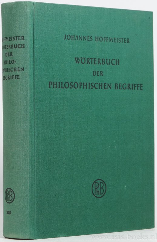 HOFFMEISTER, J., (HRSG.) - Wörterbuch der philosophischen Begriffe.