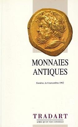 (COINS, ANTIQUE). TRADART - Tradart. Monnaies antiques. Genève, le 8 novembre 1992. Vente publique.