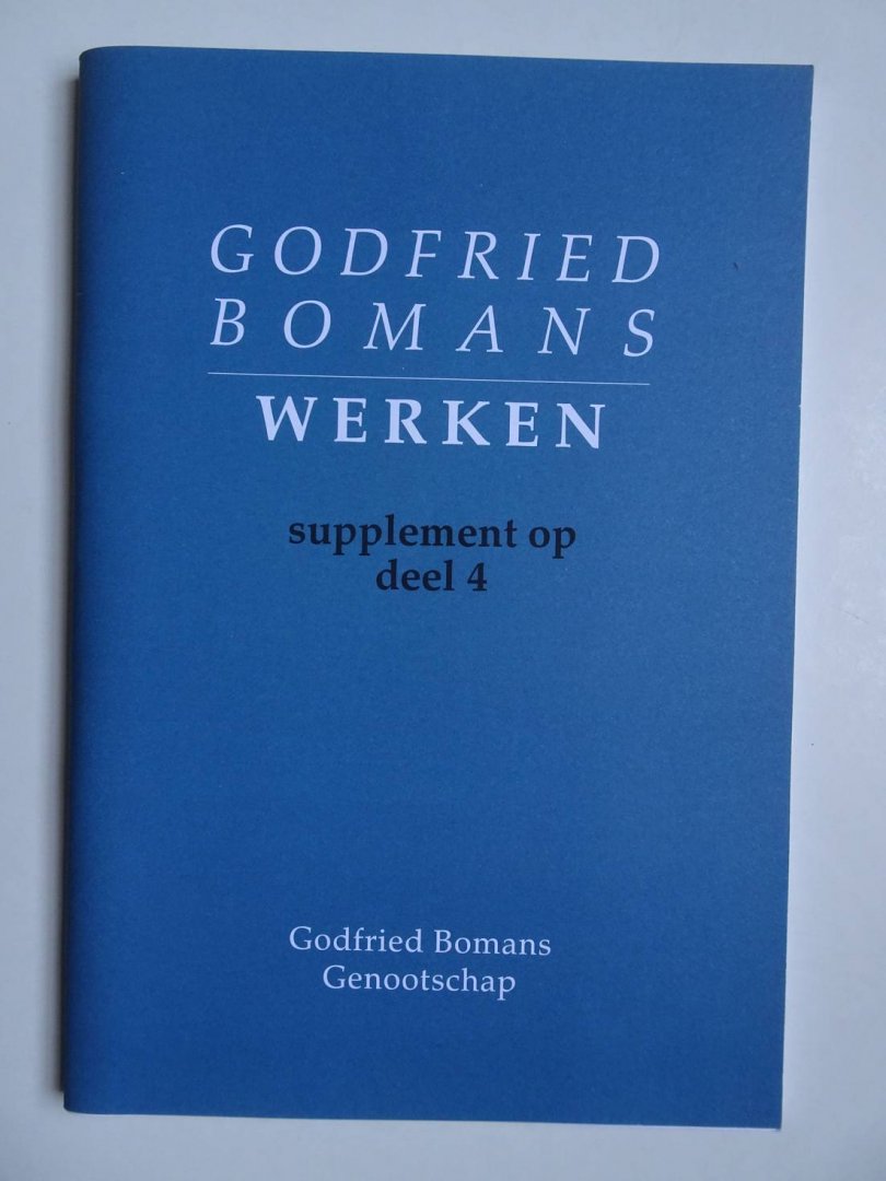 Bomans, Godfried. - Werken. Supplement op deel 4. Bijdragen aan de Volkskrant.