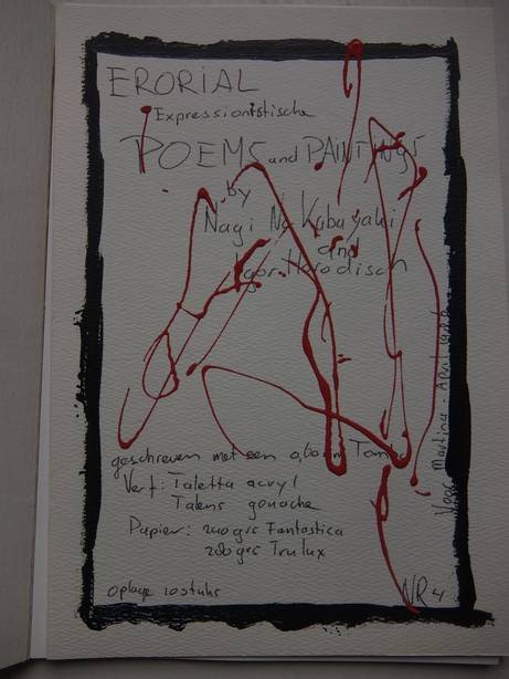 No Kabayaki, Nagi & Horodisch, Igor. - Erorial. Expressionistische poems and paintings.