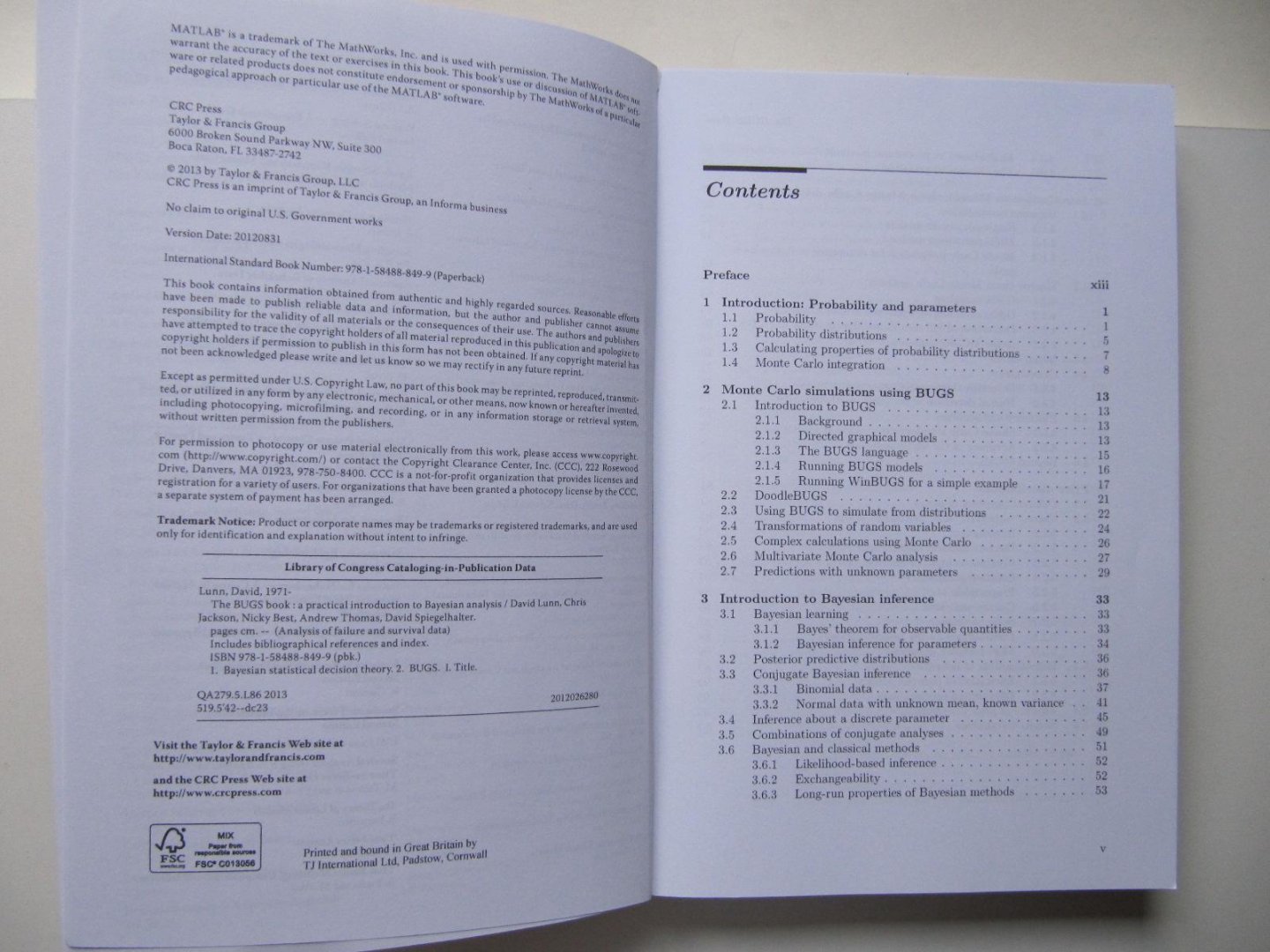 Lunn, David - BUGS Book / A Practical Introduction to Bayesian Analysis