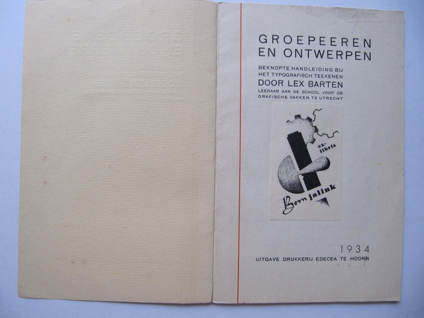 Lex Barten - Groepeeren en Ontwerpen, 1934
