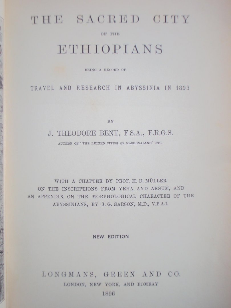 J. Theodore Bent - The sacred city of the Ethiopians