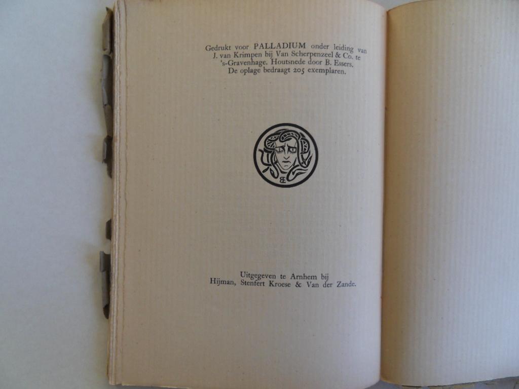 Roland Holst, A. - Deirdre & De Zonen van Usnach. [ Beperkte oplage van 205 exemplaren ]. [ Met een houtsnede van B. Essers ].