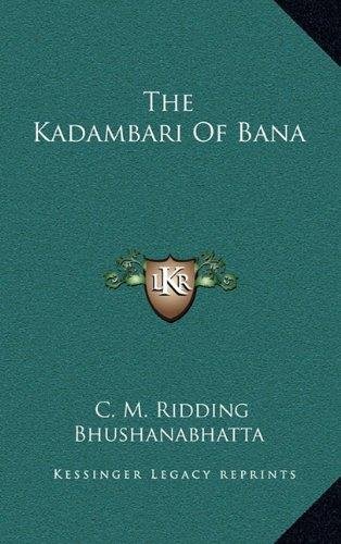 C M Ridding - The Kadambari of Bana