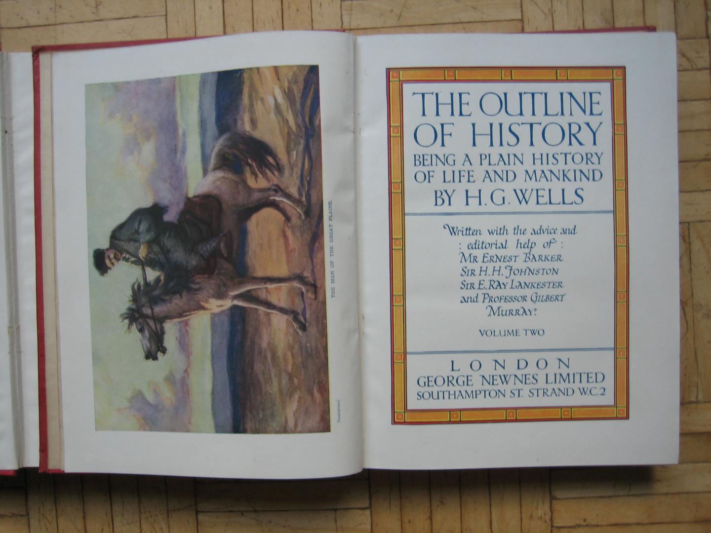 H.G. Wells - The outline of History / 2 gebonden delen / Deel 1 en 2