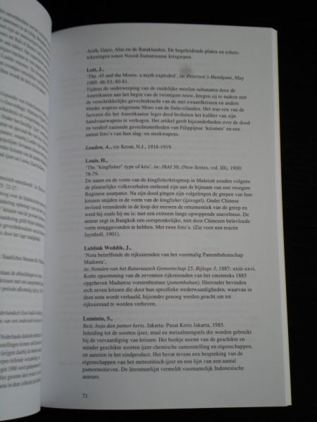 Duuren, David van - Krissen, een beredeneerde bibliografie, kris