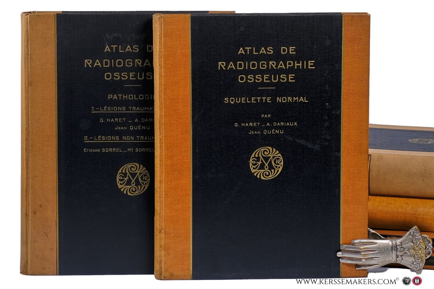 Duval, P. / J. Gatellier / G. Haret / A. Dariaux / Jean Quénu / Etienne Sorrel / Sorrel-Dejerine / and others - Atlas de Radiographie Osseuse. I. Squelette Normal. Deuxième édition. II. Pathologie. I. Lésions Traumatiques. II. Lésions non Traumatiques. [ 2 volumes ] & Tuberculose Osseuse et Ostéo-Articulaire & Radiologie Clinique du Tube Digestif. 1. E...