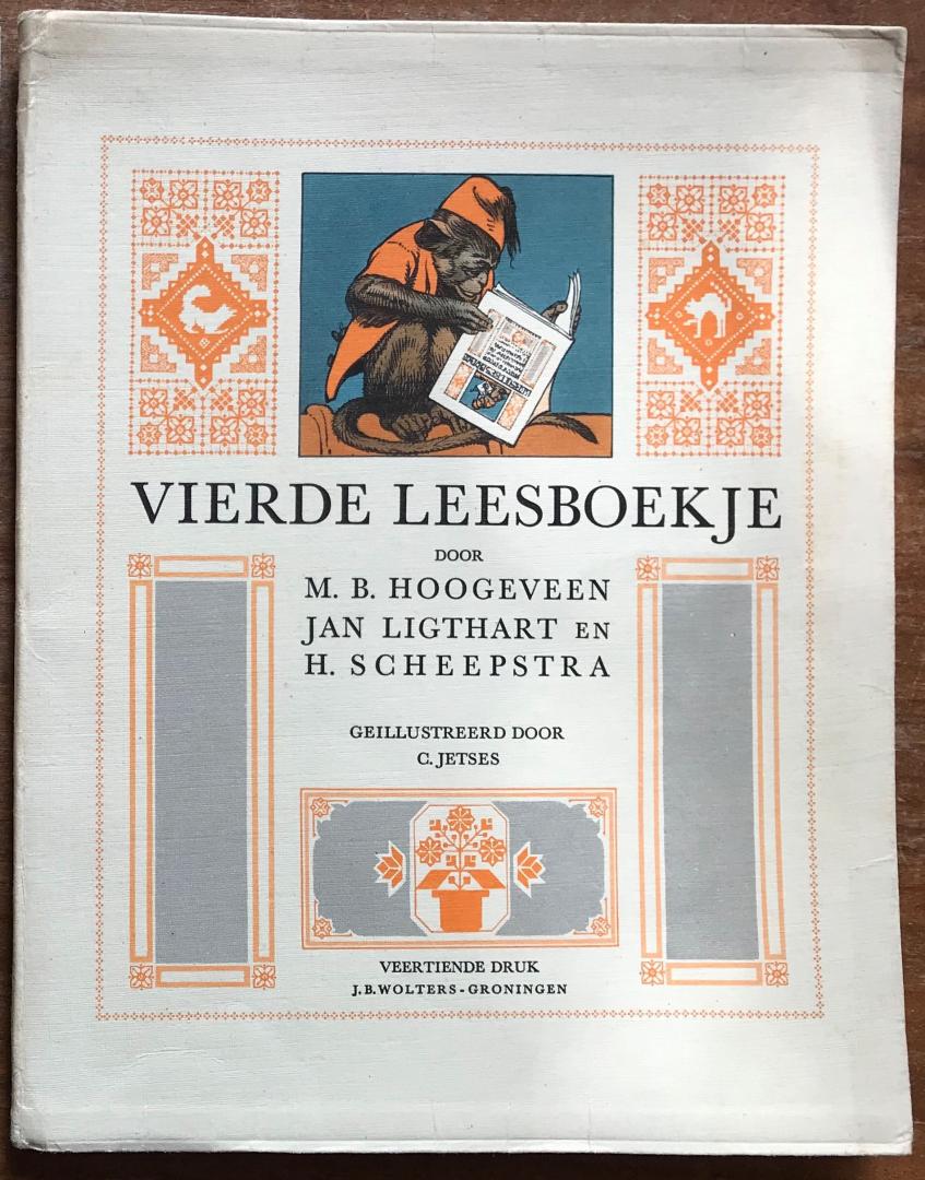 Hoogeveen, M.B. & Ligthart, Jan & Scheepstra, Hindericus & Illustrator: Jetses, Cornelis - Vierde leesboekje bij Hoogeveen's leesmethode / druk 14