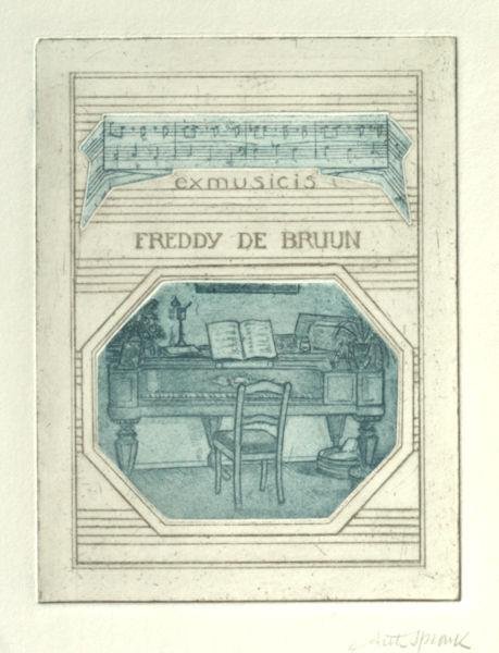 Spronk, Ank. - Exlibris voor Freddy de Bruin.