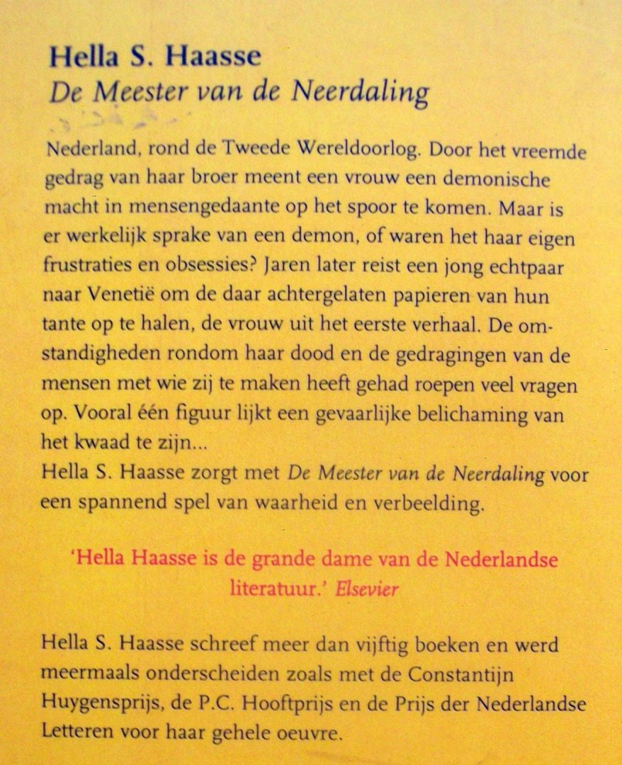 Haasse, Hella S. - De meester van de neerdaling (Ex.2)