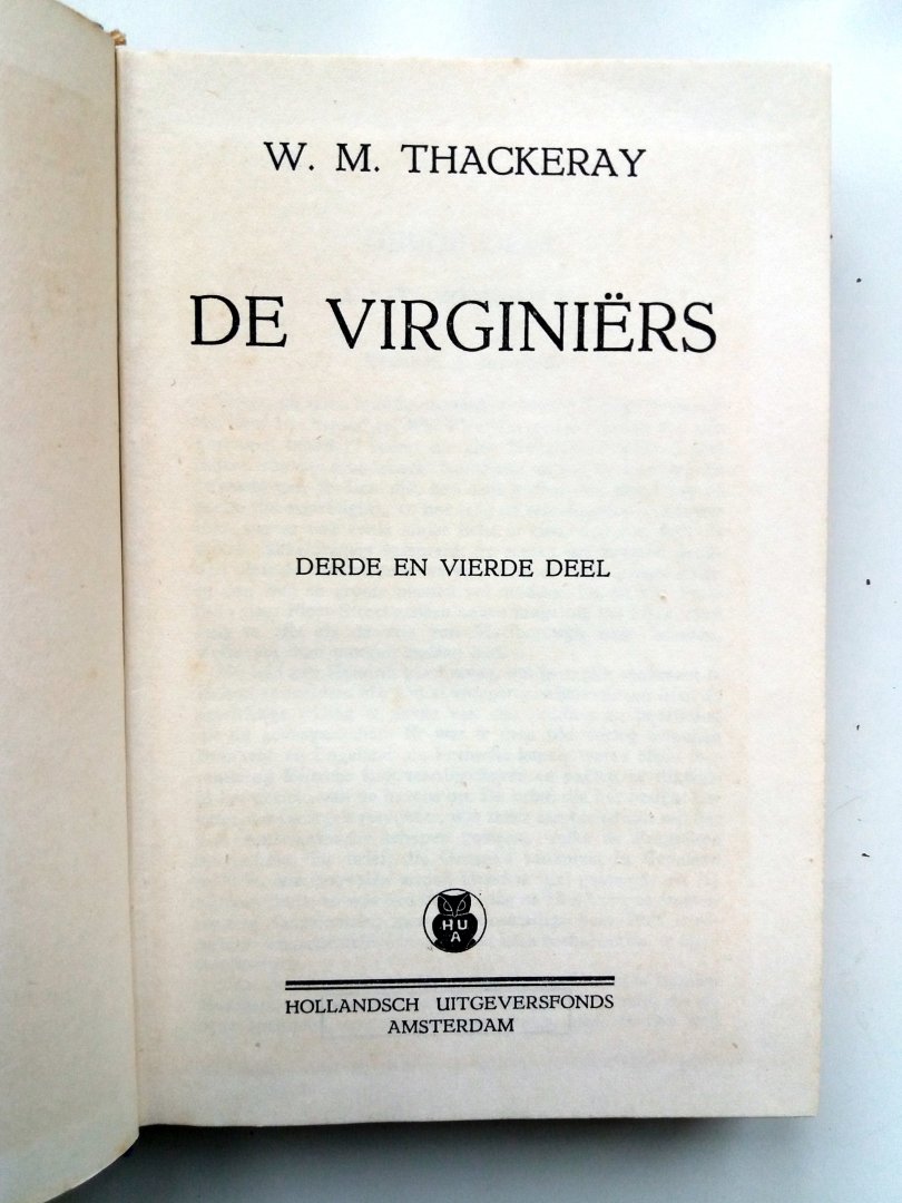 Thackeray, W.M. - De Virginiers (Derde en Vierde deel)