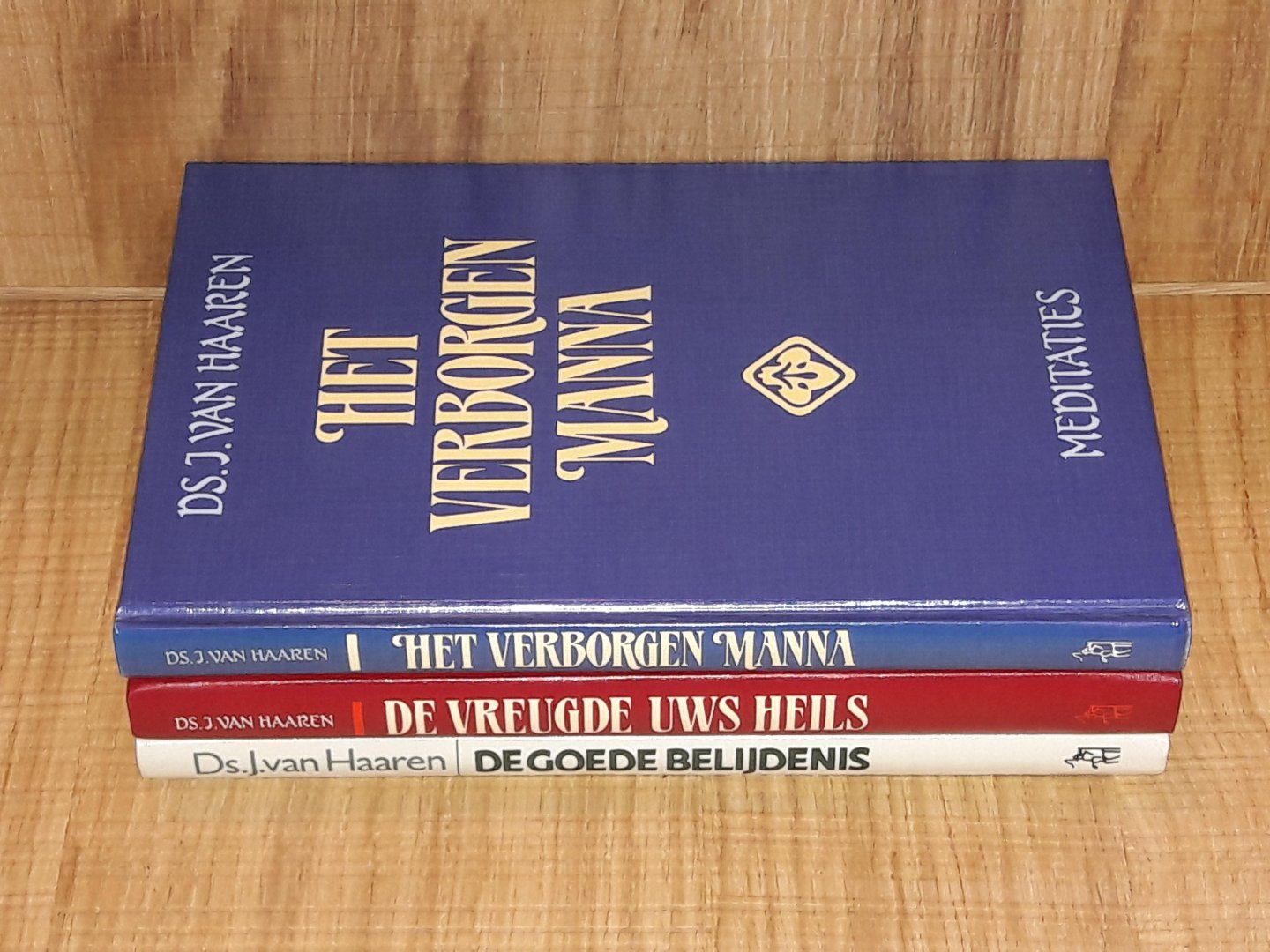 Haaren, ds. J. van - SET 3 boeken: Het verborgen manna + De vreugde Uws heils + De goede belijdenis