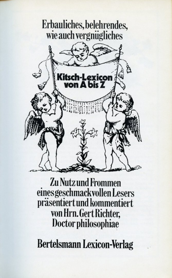 Richter, Gert - Kitsch-Lexicon von A bis Z