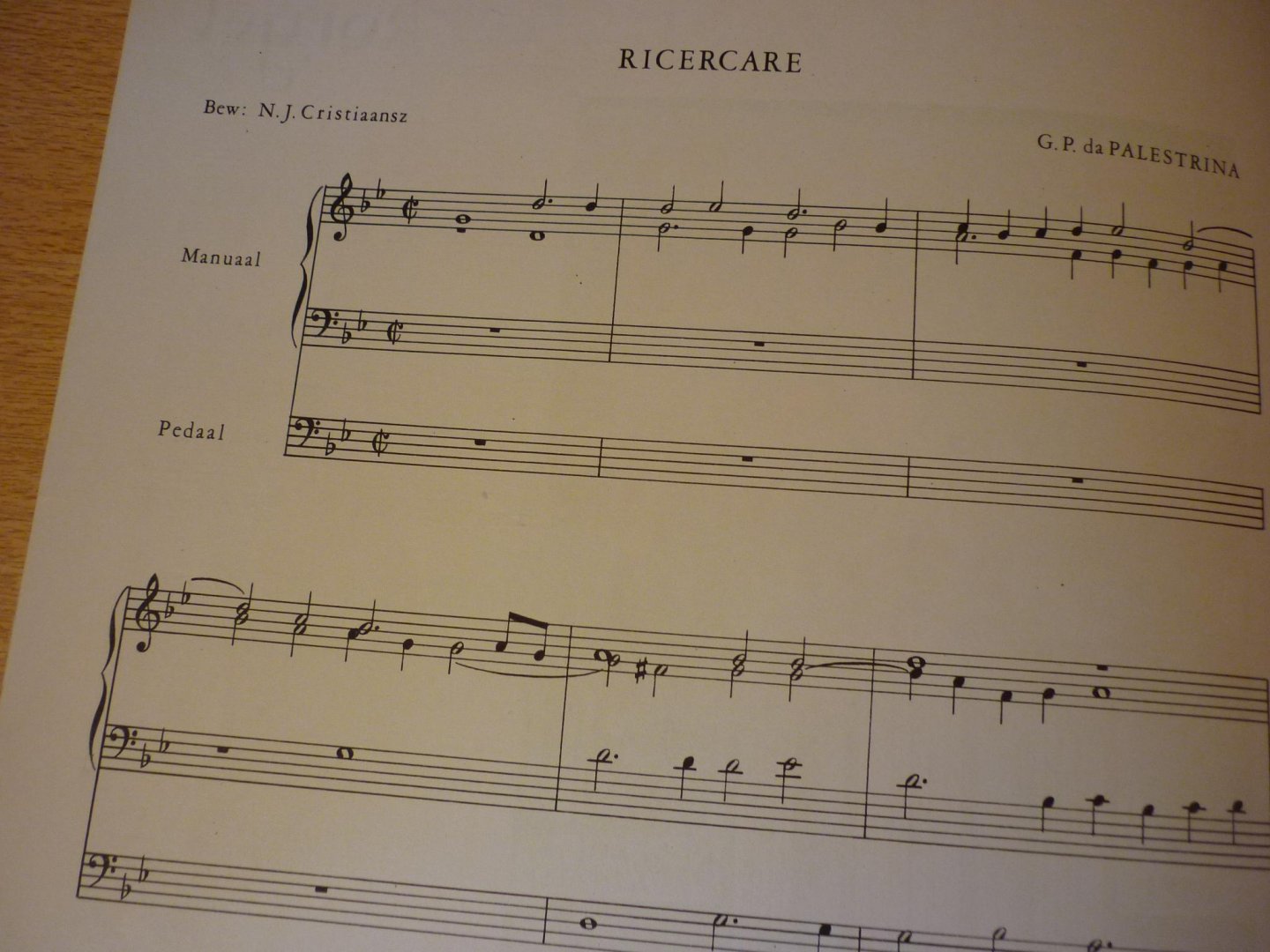 Palestrina; G.P. da / G. Frescobaldi; G. - Ricercare / Toccata per 'l  Elevatione; Muziek voor kerkorgel