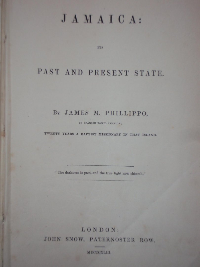 James M. Phillipo - Jamaica: Its past and present state