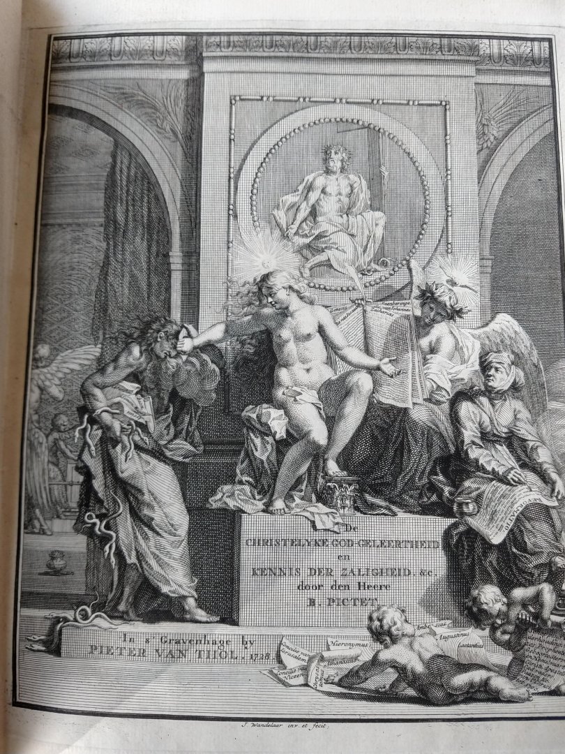 Pictet, Benedictus - De christelyke god-geleertheid en kennis der zaligheid, of verklaring der waarheden, die God aan de menschen in de H. Schrift heeft geopenbaart (omschreven in 15 boecken) Deel 1 + 2
