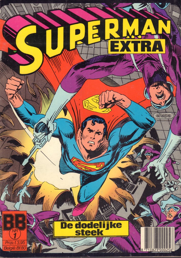 Superman - Superman Extra nr. 01, De Dodelijke Steek, geniete softcover, zeer goede staat