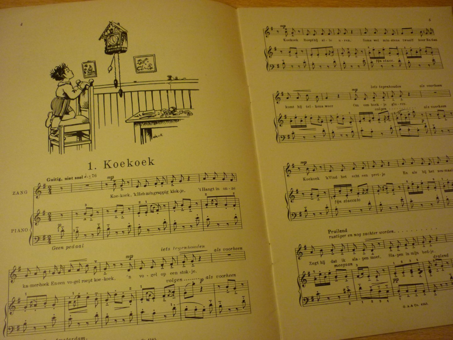 Nieuwenhoven; Henri van, Gerrit (muziek) en Gerrit Limper (gedichtjes) - Zes kinderliedjes; Opus 29; met pianobegeleiding