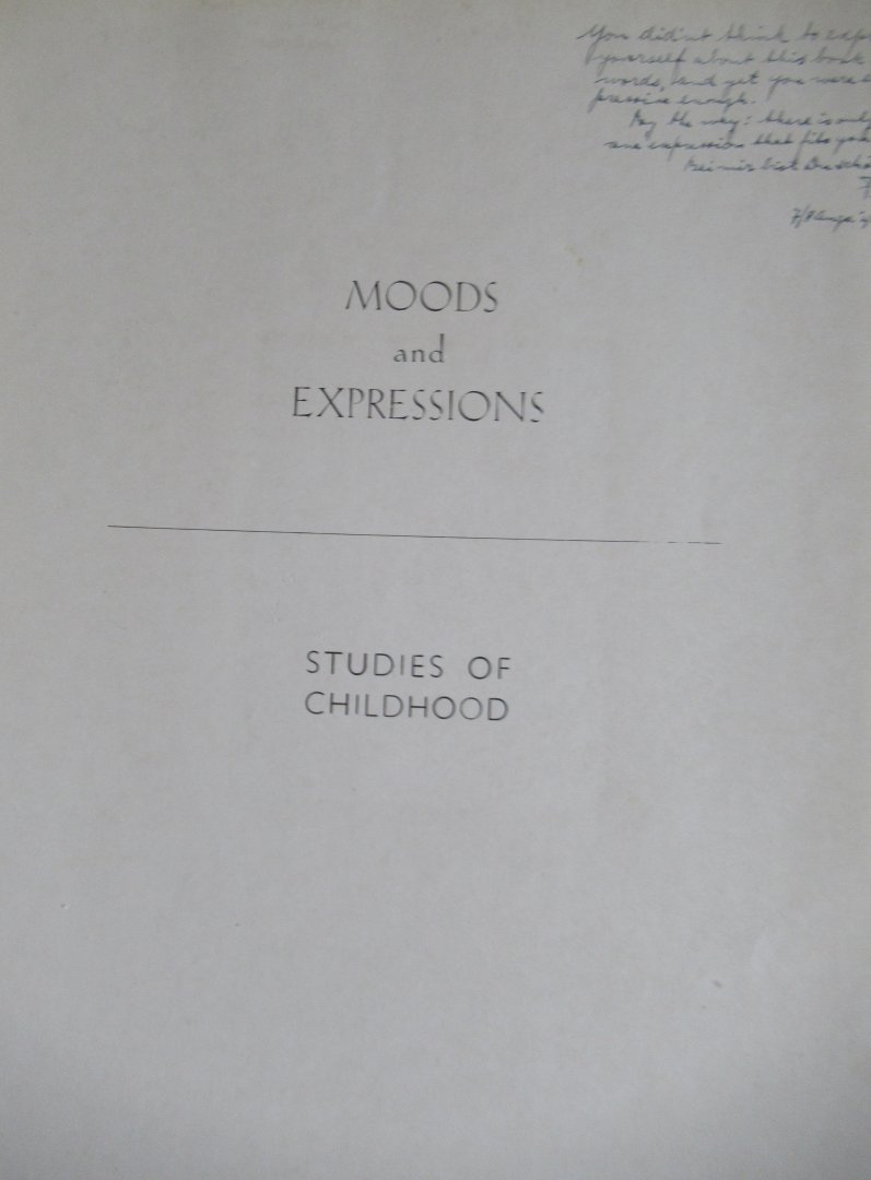  - Moods and expressions. Studies of childhood