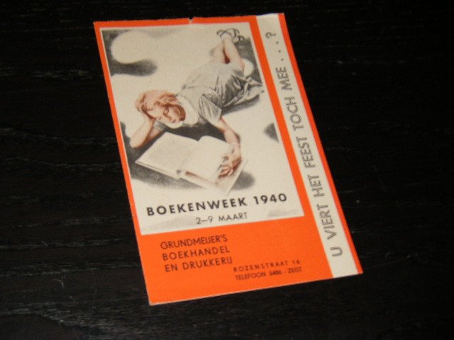  - Brochure (U viert het feest toch mee...?) Boekenweek 1940. 2-9 maart