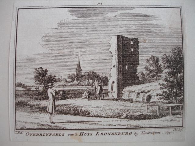 Castricum. - Overblyfsels van 't Huis Kronenburg by Kastrikum, 1740.