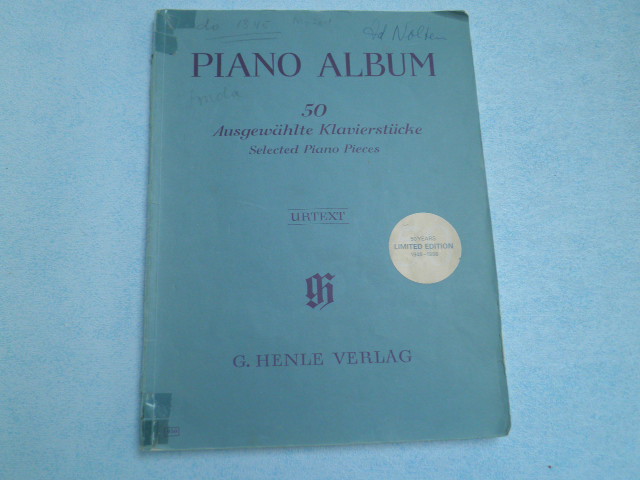  - Piano album  Piano Music from Bach to Debussy (Urtext Edition)