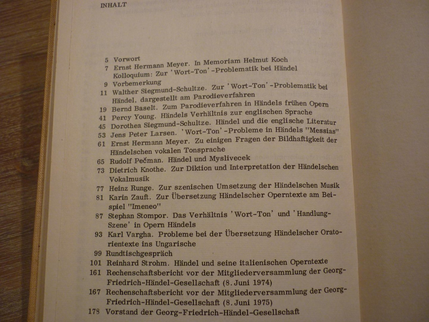 Händel; Georg Friedrich (1685–1759) - Jahrbuch 21./22. jahrgang 1975/1976; herausgegeben von der Georg Friedrich Handel-Gesellschaft