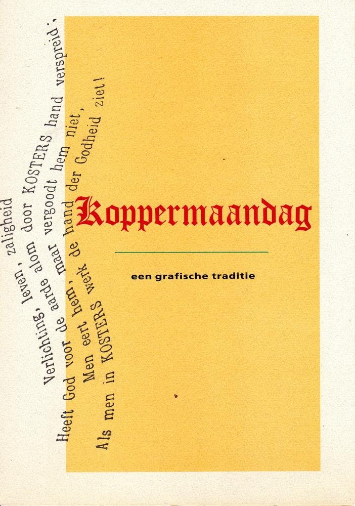 Anoniem - Koppermaandag, een grafische traditie