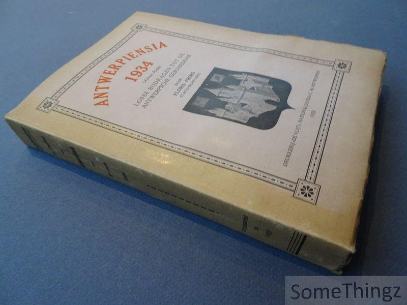 Prims, Floris - Antwerpiensia. Losse bijdragen tot de Antwerpsche geschiedenis. 1934 (Achtste reeks).