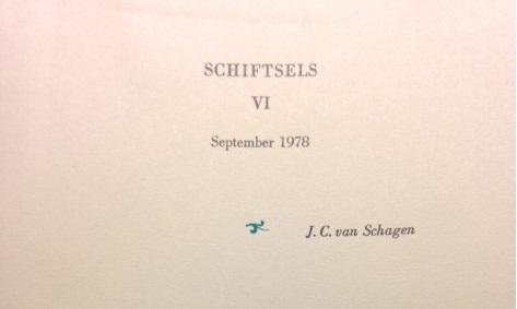 Schagen, J.C. van - Schriftsels VI. Er is iets