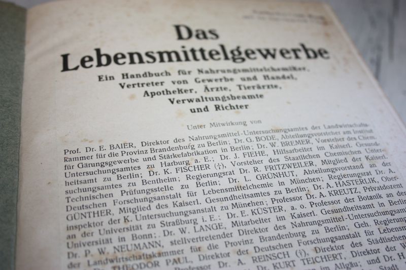 Buchka, Professor Dr. K. von - Deel 3. DAS LEBENSMITTELGEWERBE handbuch fur Nahrungsmittelchemiker, vertreter von Gewerbe und Handel etc.